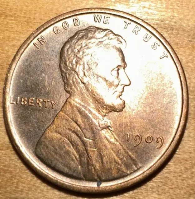 Uncirculated Red 1909 VDB Philadelphia Mint Copper Lincoln Wheat Cent