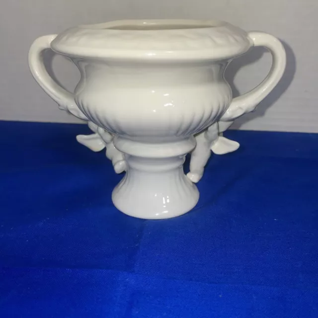 ""White CERAMIC Porcelain ￼CHERUB ANGEL Planter Vase 3