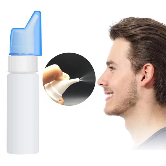 70ml HDPE Plastic Durable Nose Wash Empty Container Hand Pump Nasal Spray Bot'hw