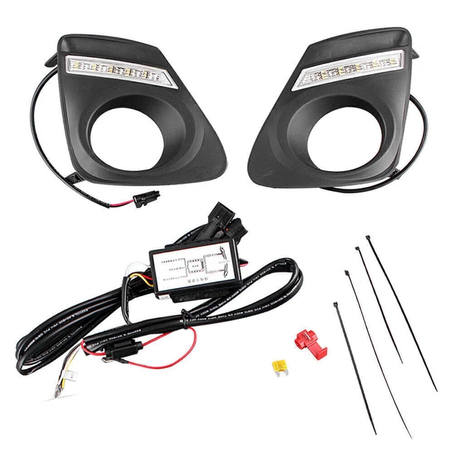 Set luci diurne impermeabili DRL fendinebbia adatti per Toyota Corolla