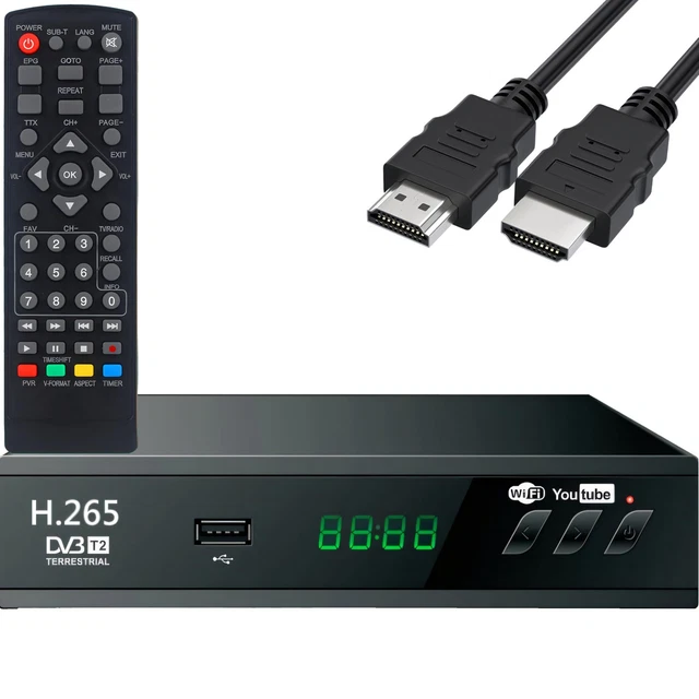 Récepteur TNT Digiquest Invisible Péritel RICD1227 DVB-T2 Full HD