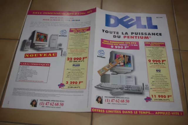 Dell Latitude Xp475C 466/Dl Xps ✿ Brochure Depliant Pub Informatique Pc ✿ 1995