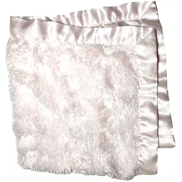 Manta de seguridad de 15" Bearington Baby Collection rosa claro niña amorosa satinada