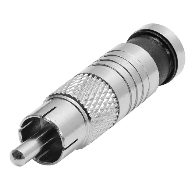 Conector de compresión RCA premium para cable coaxial RG6 CCTV cámara exterior