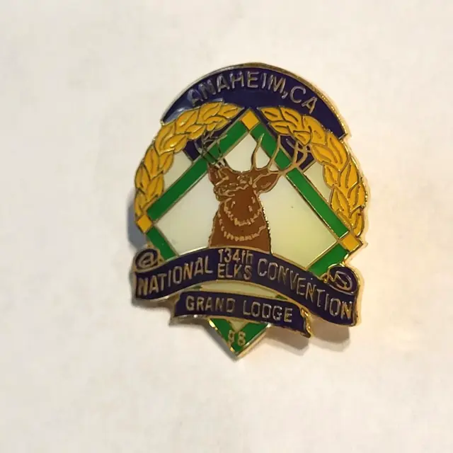 Elks Lodge 134th National Elks Convention Anaheim Grand Lodge Pin 1998