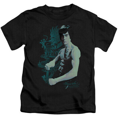 Bruce Lee Boys T-Shirt Don't Think Feel Black Tee