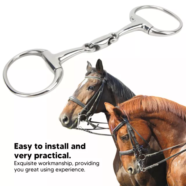 Horse Mouth Bit Anti-biting Horse Round Ring Eggbutt Easy Control And FB