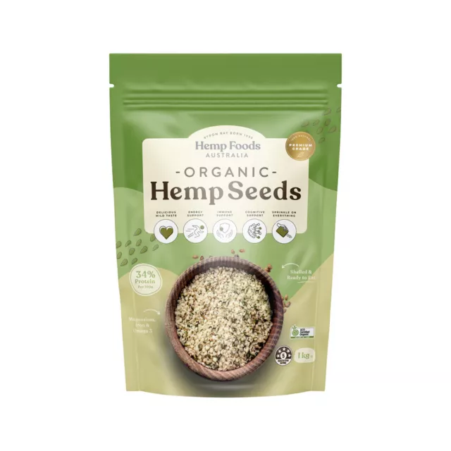 ^ Hemp Foods Australia Organic Hemp Seeds Hulled 1kg