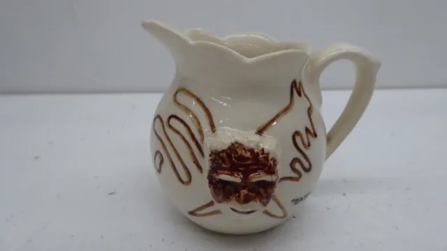 Rose Noble Jug Darwin Nt Aboriginal Head  Australian Pottery Studio Ceramic Art