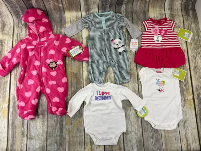 Circo Carters Baby Girl 3 Months Mixed Lot Clothes New With Tags