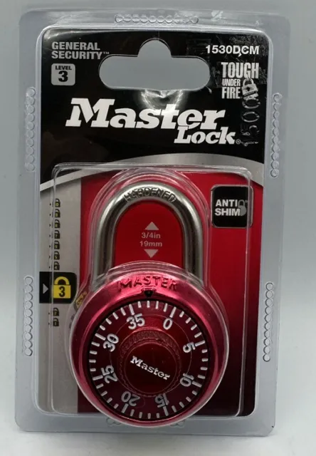 Master Lock Combination Anti Shim General Security Level 3 (Brand New)