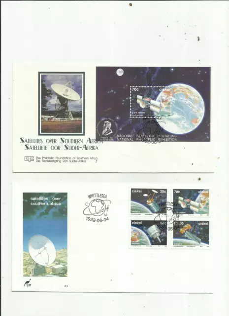 Ciskei. 4/6/1992. Satellites over Southern Africa.  First Day Covers.