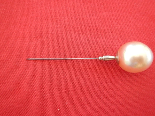 Épingle à Chapeau Ancienne En Argent Massif - XIXème Siècle - Occasion Bon état