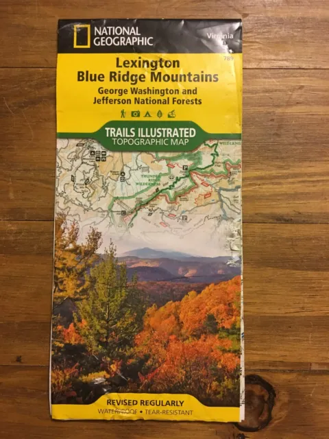 National Geographic Trails Illustrated Topo Map Lexington Blue Ridge Mountains