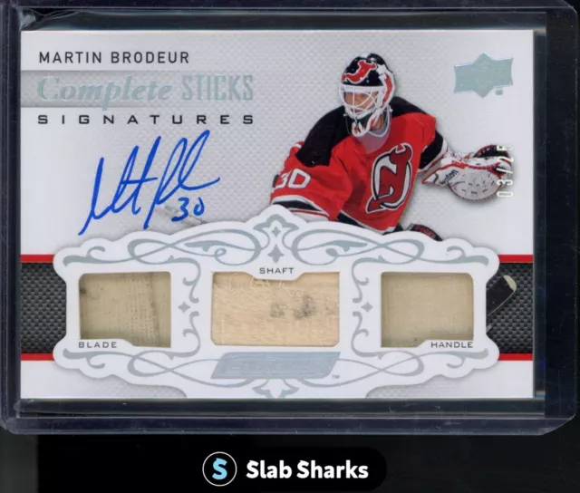 2018 Upper Deck Engrained Martin Brodeur Complete Sticks Signature Auto 