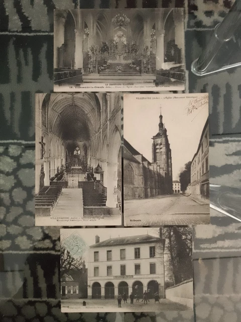 10 Villenauxe-La-Grande CPA Lot of 4 Church City Hall