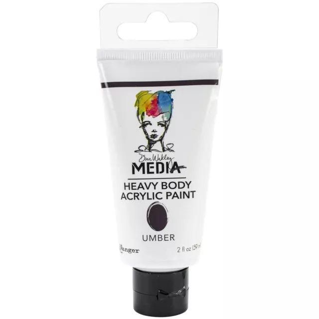 Dina Wakley Media Heavy Body Acrylic Paint 2oz-Umber, MDP-41177