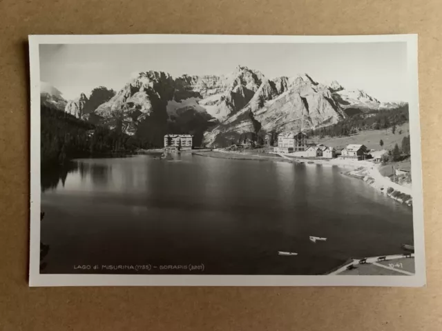 Cartolina Auronzo di Cadore Belluno Lago di Misurina Non viaggiata