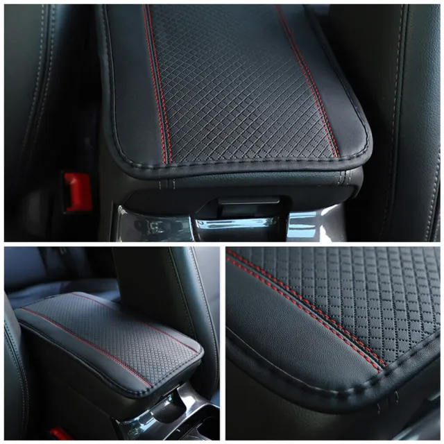 1* Car Armrest Box Pad Center Console Protector Cover Accessories Black&Red