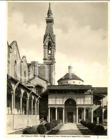 1930 ca FIRENZE S. Croce - Cappella PAZZI e campanile *Foto ALINARI 19x25