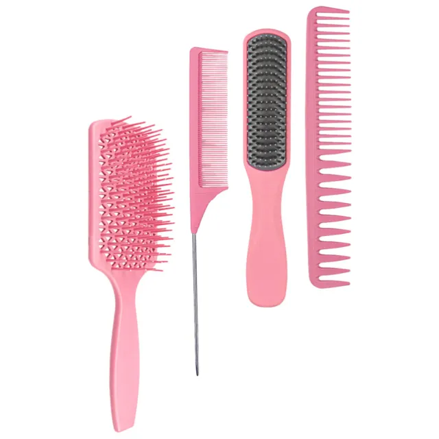 4 pz spazzola per capelli da salone pettine a denti larghi airbag massaggio taglio di capelli Miss Fine