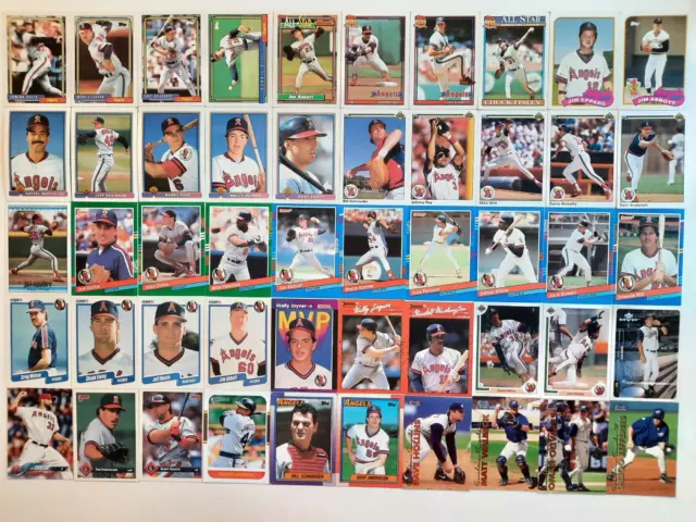 50 Baseballkarten baseballcards der California Angels Joyner Finley Salmon