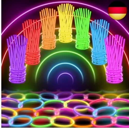 Glow Mind 100 Ultra Helle Knicklichter Party Set für Kinder – Leuchtende Ar