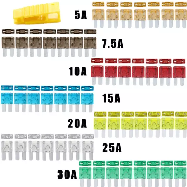 70pcs Assortment  Micro2 Automotive Fuse 5A/7.5A/10A/15A/20A/25A/30 AMP