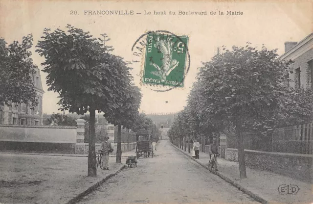 Cpa 95 Franconville / Le Haut Du Boulevard De La Mairie