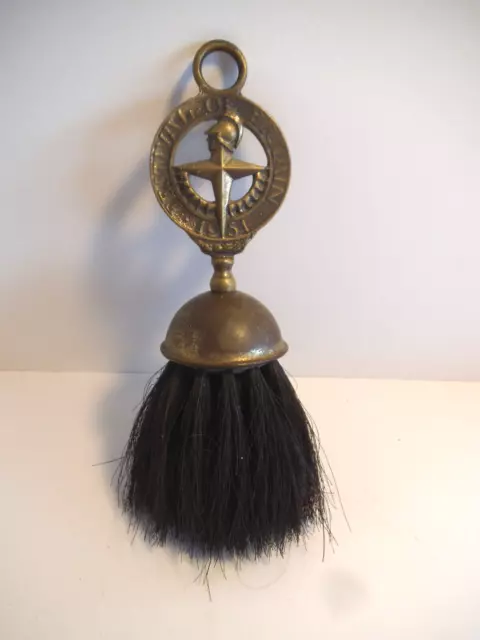 Vintage Festival of Britain 1951 Brass Hearth Brush