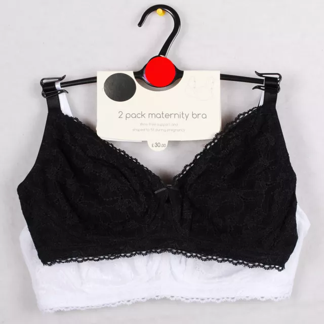 Ladies 2 PACK Blooming Marvellous Pregnancy OR Nursing Maternity Bra Mothercare