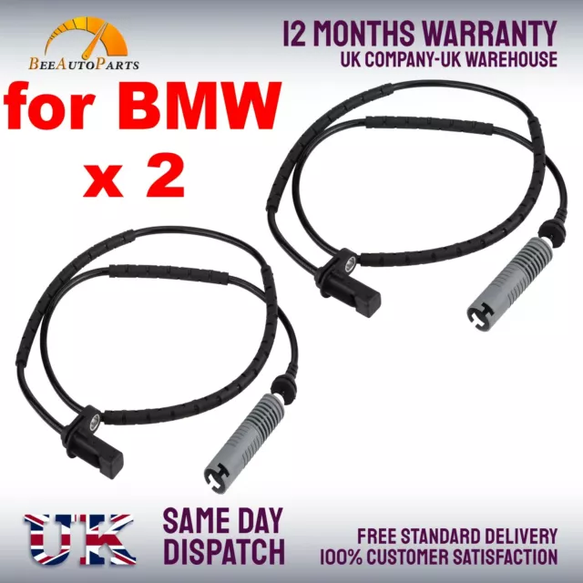 2x ABS SENSOR + 2x ABS RING REAR FOR BMW 1-SERIES E81 E87 3-SERIES E90 E91  E92