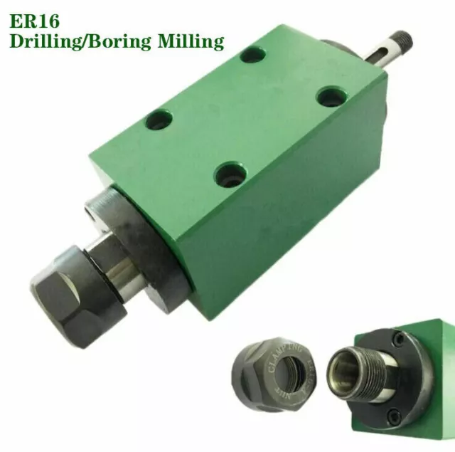 3000rpm ER16 Drilling Spindle Unit Power Head 4Bearing CNC Milling Drill Machine