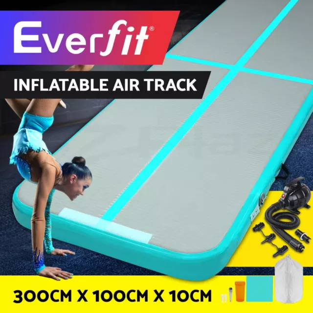 Everfit 3X1M Air Track Inflatable Tumbling Mat with Pump Portable Home Gymnastic