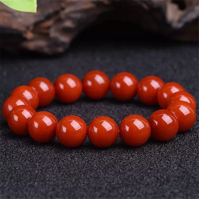 Natural jade red agate Bracelet round gemstone beads Amulet jewelry Amulet