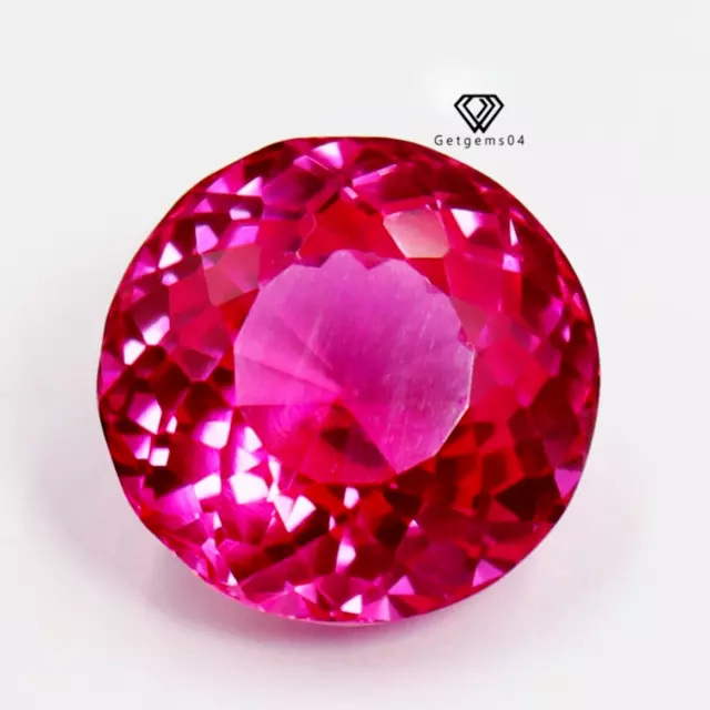 24.00 Ct Wonderful Pink Color Sapphire GIE Certified Round Cut Gem For Jewelry