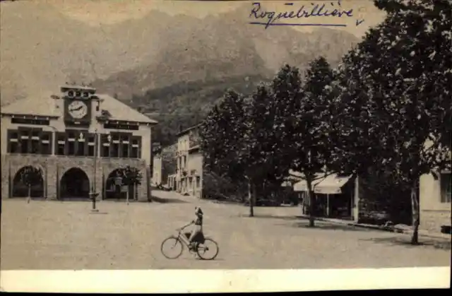 Roquebillière Frankreich seltener alter Heimatbeleg im Postkarten-Format ~1950