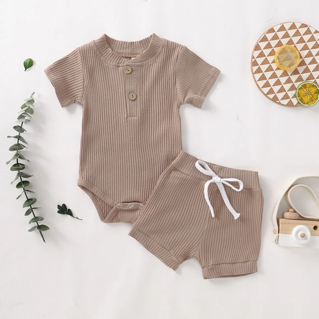 Tuta pantaloncini pantaloni abiti estivi neonato bambina 7
