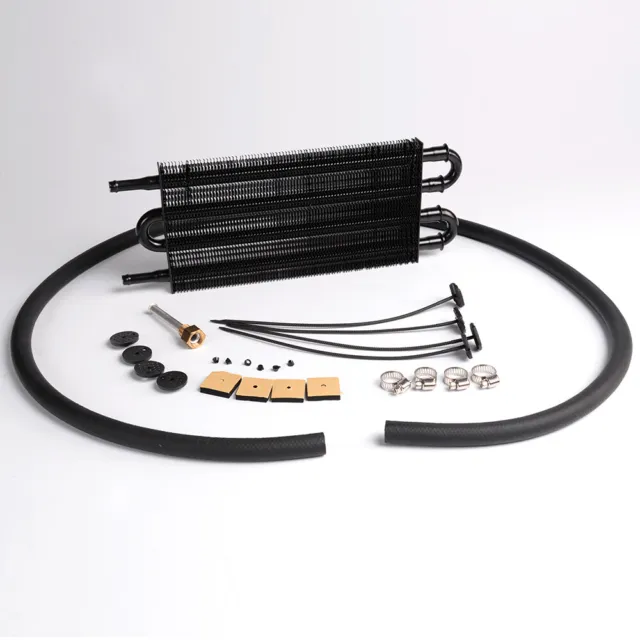 Fit For Auto/MT Radiator Universal Aluminum Remote Transmission Oil Cooler Kit