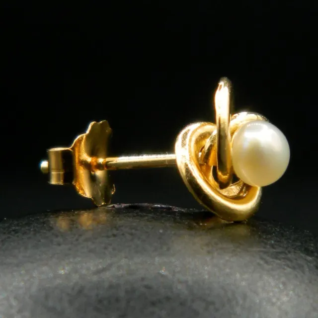 O789 - Boucle d'Oreille Seule,Or 18K,Perle de Culture,"pour le style dépareillé"