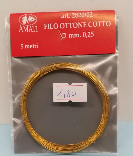 AMATI  FILO OTTONE COTTO  0,25 X 5000 mm art 2820-02