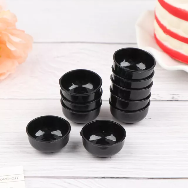 10pcs Miniature Bowl Dish Round 1/12 Scale Doll House Kitchen Dinning Access-EL