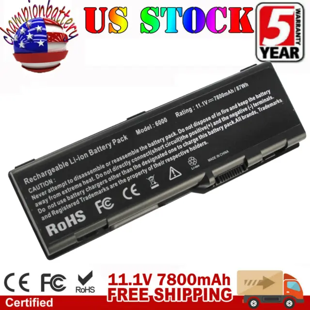 6/9Cell Battery for Dell Inspiron 6000 9200 9300 9400 XPS M170 E1705 U4873 D5318