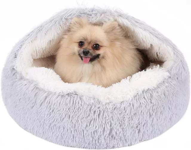 Plush Dog Cat Pet Sleeping Bed Anti-Slip Kennel Puppy Cave Warm Nest Super Soft