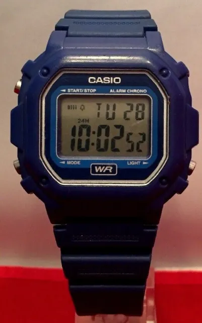 Casio Digital Chronograph Watch ~ Blue Resin ~ Alarm ~ FREE SHIPPING F108WH-2A