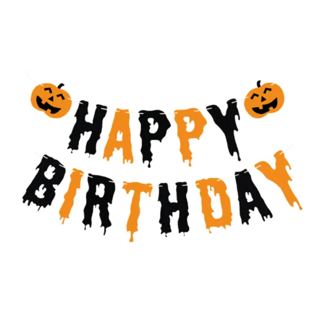 Themed Party Decor Birthday Hanging Banner Harvest Halloween Happy Decorations