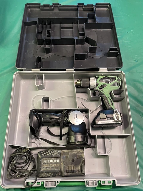 Hitachi 18v Cordless Driver Drill Set DS18DSAL,  Flashlight, Charger, 1 battery