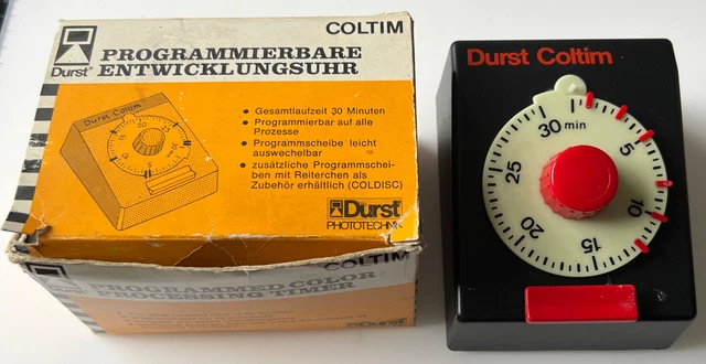 Temporizador Cuarto Oscuro 30 Minutos De Colección DURST COLTIM 30 Minutos Ampliador Desarrollo FUNCIONA EN CAJA