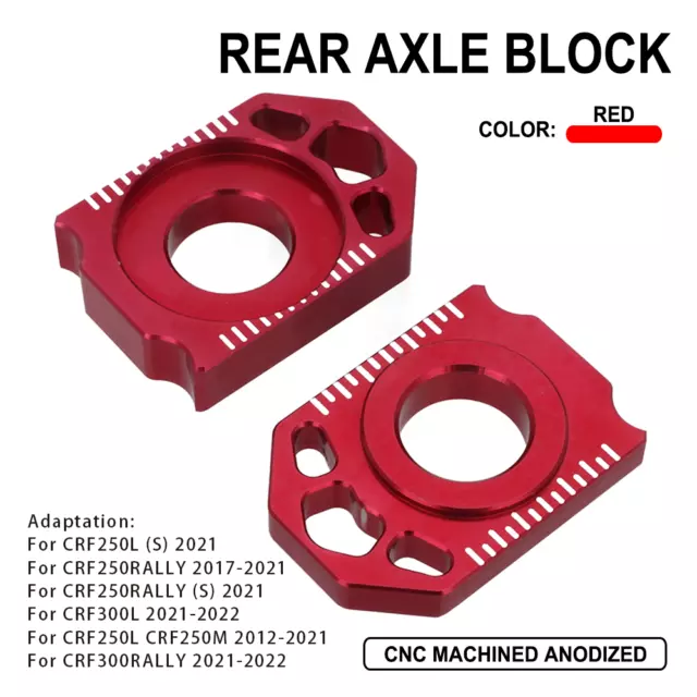 Rear Axle Blocks Chain Adjuster CNC For CRF250L/M CRF250L/S CRF250RALLY CRF300L