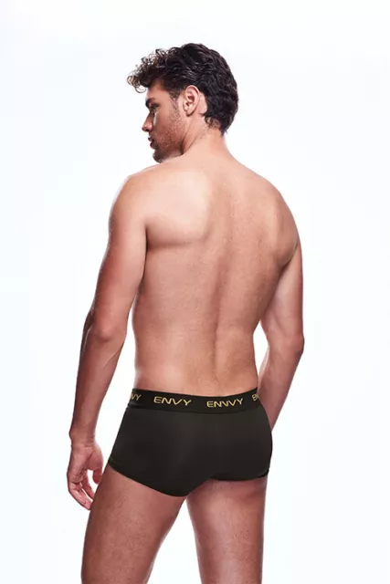 Envy Mesh Boxer Corto Nero S/M - L/XL Designer Pantaloni Sexy Elegante Bellissimi 2